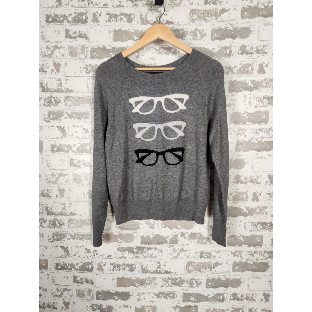 Banana Republic‎ Sweater Size Small Gray Wool Blend Eyewear Preppy Crewneck